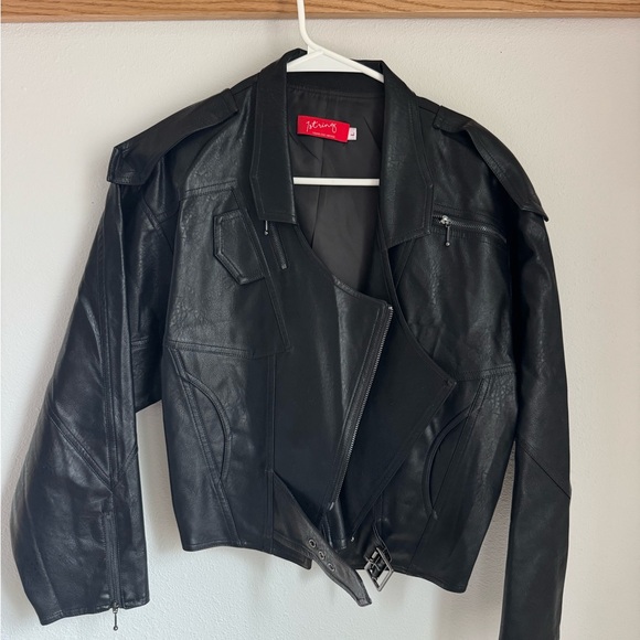 Jackets & Blazers - Black Faux Leather Jacket